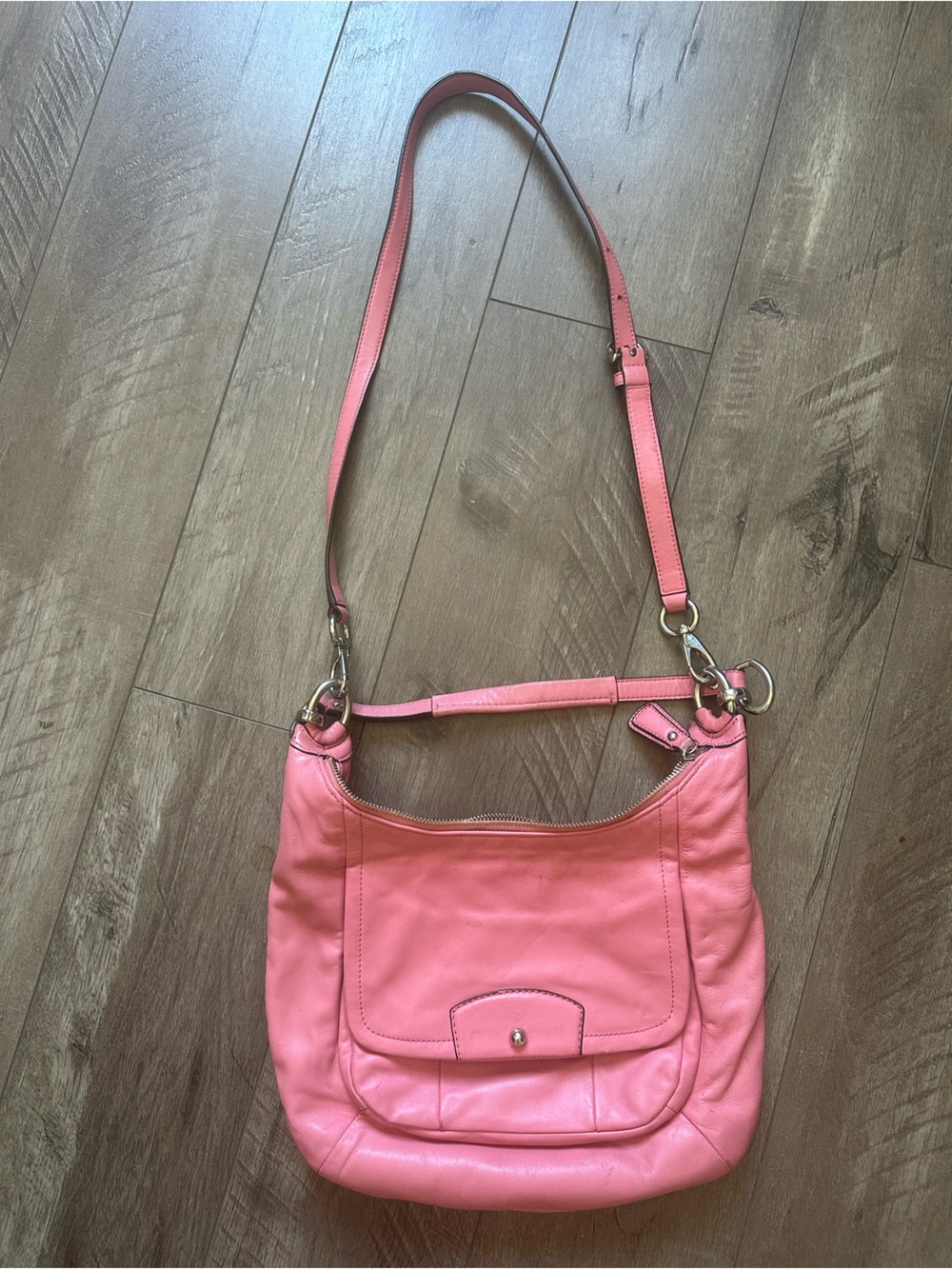 Coach Vintage Pink Leather Crossbody Bag - Women's Shoulder Bag